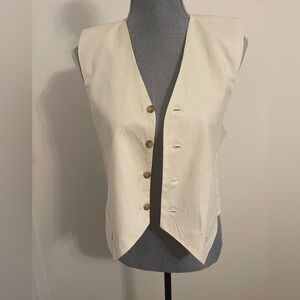 Cream Button-Up Vest